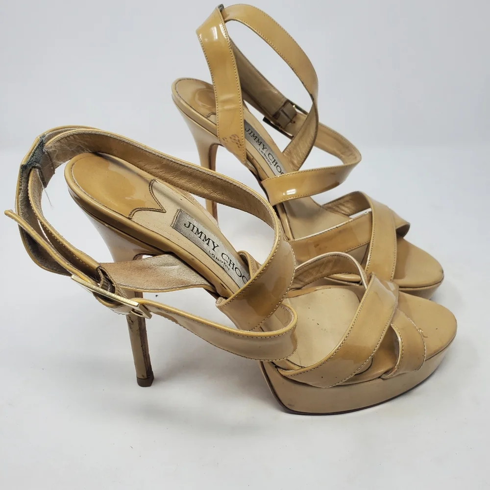 Jimmy Choo Nude Patent Pumps